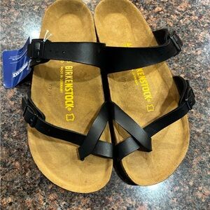 Birkenstock Black Cross-Strap Sandals